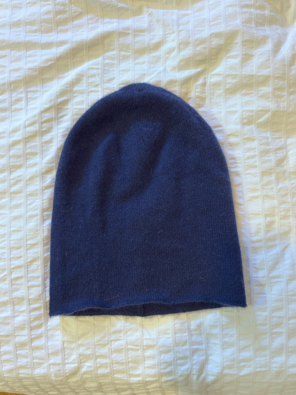 Men's Navy Knit Sweater Beanie - Classic Solid Color